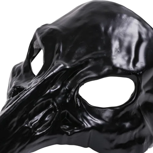 Vista 4 de Scary Creepy Crow Raven Halloween Cosplay Masquerade Party Face Mask Horror Devil Raven Face Eye Mask
