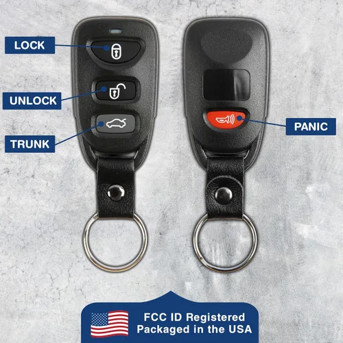 Vista 6 de KeylessOption Llavero con correa para auto, control remoto para entrada sin llave, para Kia Forte PINHA-T008