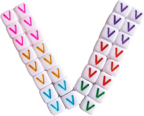 Vista 9 de Xeahung 200 cuentas de letras acrílicas cuadradas multicolor para hacer joyas, llaveros de bricolaje, collares, pulseras, decoraciones