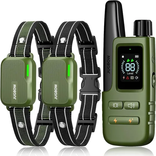 Vista 11 de Collar de choque para perro, collar de entrenamiento para perros de 4500 pies con control remoto, IPX8 impermeable, collar eléctrico para perro