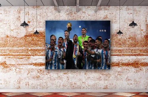 Vista 6 de SpiritualHands Lionel Messi - Póster en lienzo de Messi Argentina, póster de fútbol de Leo Messi para dormitorio de niños, 8 x 12 pulgadas, listo