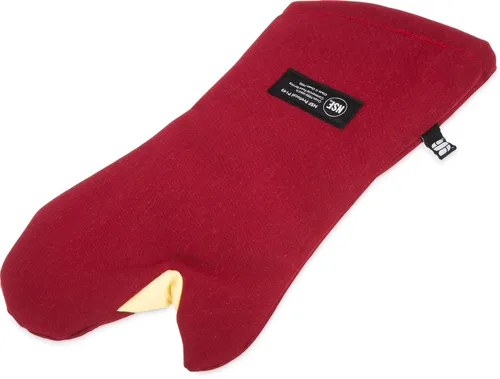 Vista 22 de San Jamar KT0215 Kool-Tek Manopla de protección para horno para temperatura convencional Nomex, 15" de longitud, rojo