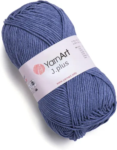 Vista 30 de YarnArt Jeans Plus - Hilo de mezcla de algodón suave, 100g (3.5 onzas), 160m (174 yardas), 55% algodón, 45% acrílico, grosor medio #4, ideal
