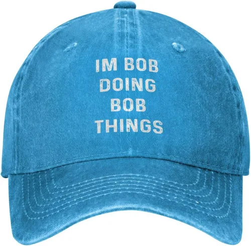 Vista 26 de Im Bob Doing Bob Things - Sombrero de camionero para hombre, sombrero de malla vintage para verano