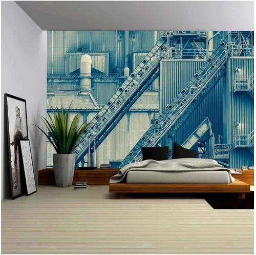 Vista 10 de wall26 - Interior de fábrica con máquinas - Mural de pared extraíble Papel pintado autoadhesivo grande - 66x96 pulgadas