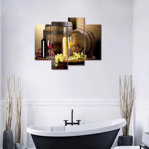 Vista 4 de Cuadros de vinos y uvas para la pared, de First Wall Art, decoración moderna para el hogar