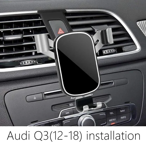 Vista 2 de LUNQIN - Soporte para teléfono de coche para Audi Q3 2012 2013 2014 2015 2016 2017 2018 Auto Interior Accesorios Mejores Teléfonos Montaje Celular