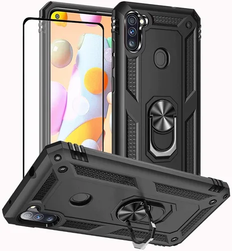 Vista 16 de Funda para Samsung Galaxy S10e: Galaxy S10e con protector de pantalla - Fundas protectoras de grado militar con soporte de anillo de dedo