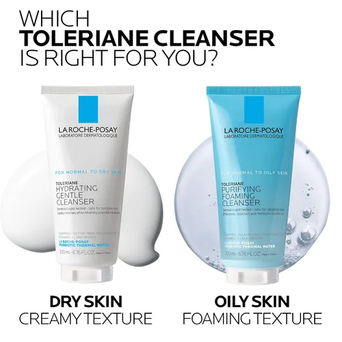 Vista 7 de La Roche-Posay Toleriane - Limpiador facial suave e hidratante, limpiador facial hidratante con niacinamida + ceramidas, lavado facial diario