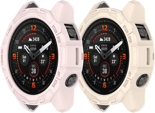 Vista 10 de Fundas protectoras para Garmin Fenix 7X Pro/Epix Pro 51MM - Funda de TPU suave parachoques resistente a prueba de golpes Carcasa protectora - Negro