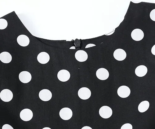 Vista 5 de Vestido de fiesta de té para niñas de los años 50 estilo vintage con diseño de lunares estilo rockabilly vestido de noche de cóctel para niños Audrey