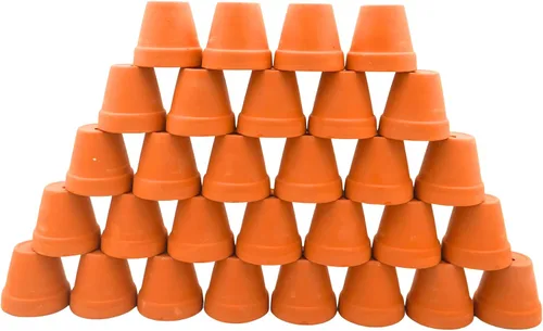 Vista 22 de Mini macetas de terracota – Macetas pequeñas de arcilla para suculentas, cactus, manualidades de bricolaje, jardín de hadas, proyectos escolares