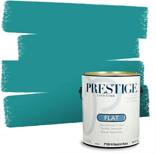 Vista 121 de PRESTIGE Pintura interior e imprimación en uno, salpicaduras acuosas, cáscara de huevo, 1 galón