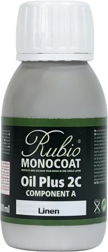 Vista 56 de Rubio Monocoat Muestra de Tinte y Acabado para Madera - Niebla 5% Aceite Plus Parte A Aceite de linaza para madera de secado rápido y ecológico