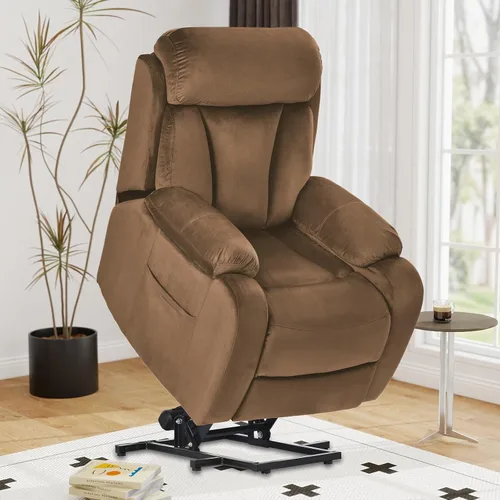 Vista 11 de cinkehome Silla reclinable eléctrica para ancianos, reclinable eléctrico Gris oscuro-pequeño