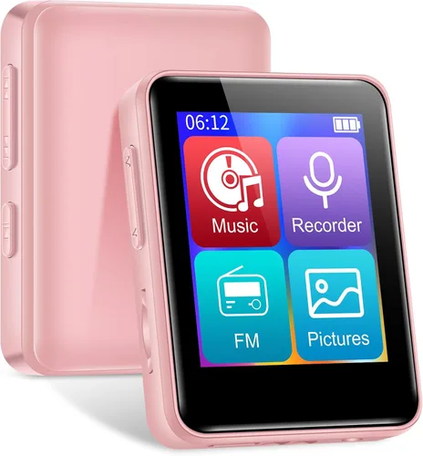Vista 8 de Reproductor de música MP3, pantalla de 1.8 pulgadas, reproductor MP3 portátil HiFi ampliable hasta 512GB, con Bluetooth, radio FM, grabadora, foto