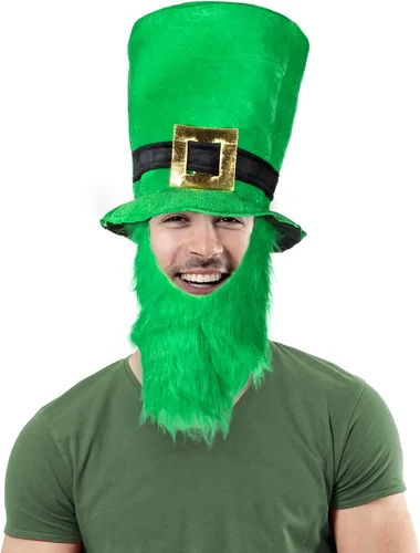 Vista 3 de St. Patrick 's parte superior sombrero con barba