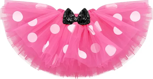 Vista 4 de Conjunto de falda de princesa con diseño de lunares para bebé para el primer cumpleaños de niñas