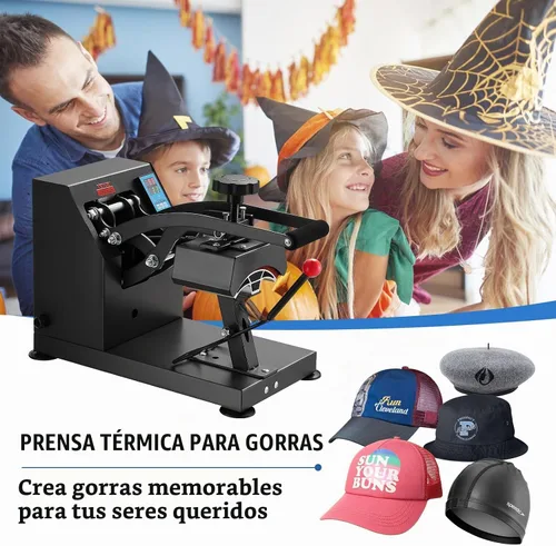 Vista 2 de Happybuy prensa de calor para decorar sombreros y demás. Negro