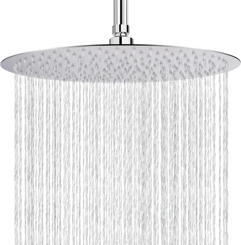 Vista 11 de NearMoon Cabezal de ducha de lluvia, diseño ultrafino - aumento de presión, experiencia impresionante, cabezal de lluvia de acero inoxidable de alto