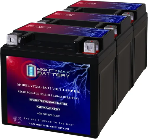 Vista 13 de Mighty Max Battery YTX5L-BS -12 voltios 4 AH, 80 CCA, batería de motocicleta SLA AGM sin mantenimiento recargable
