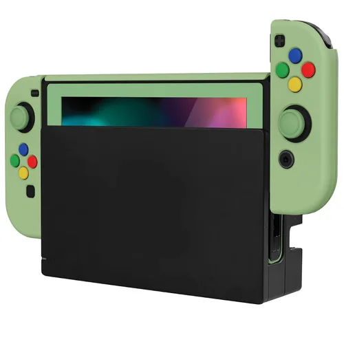 Vista 82 de PlayVital AlterGrips Ergonomic Grips Cover for Nintendo Switch, [2 Design] Interchangeable Comfort Dockable Protective Case with Screen Protector &