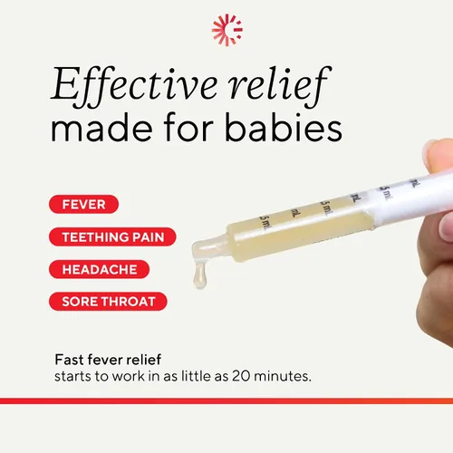 Vista 5 de Genexa Analgésicos para bebés limpios con acetaminofeno Ingredientes preferidos por pediatras Alivio del dolor y reductor de fiebre para bebés
