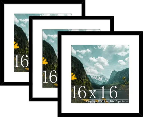Vista 13 de Picrit Paquete de 3 portarretratos de 20 x 20 pulgadas, póster de 16 x 16 pulgadas con paspartú o de 20 x 20 pulgadas sin paspartú para montaje