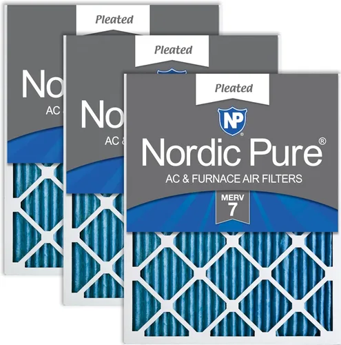 Vista 75 de Nordic Pure 20x20x1 (Tamaño real: 19 1/2 x 19 1/2 x 3/4) Filtros de aire para caldera/aire acondicionado Poly Green MERV 6 – Reduce el polvo