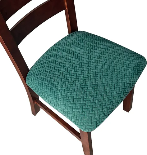Vista 14 de Genina Fundas de Asiento para Silla de Comedor Fundas de Asiento Deslizables Fundas de Silla de Cocina (Beige, 2 Piezas)