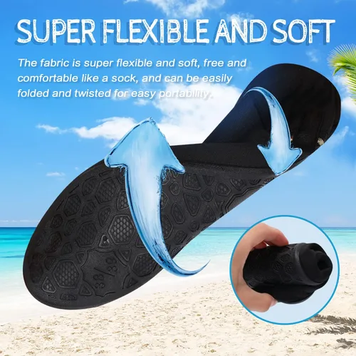 Vista 5 de ANLUKE - Zapatos de agua de secado rápido para mujeres y hombres, estilo calcetines, sensación de pies descalzos, ideales para yoga, playa, natación