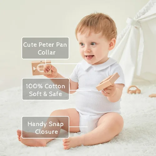 Vista 51 de pureborn Mameluco de algodón súper suave para bebés niños y niñas de 0 a 24 meses