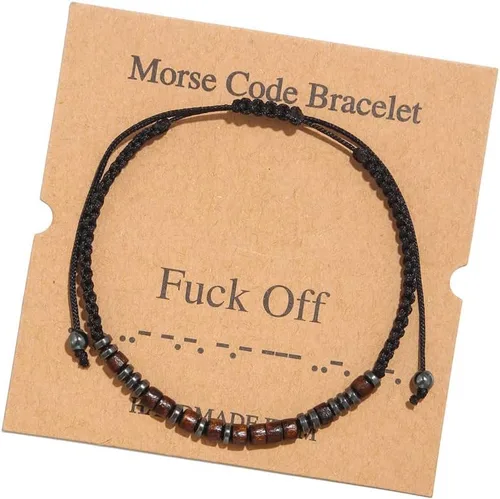 Vista 12 de Pulseras de Código Morse para Mujeres y Hombres, Regalos para Ella, Mejor Amiga, Pulseras Inspiradoras Divertidas para Mujeres, Joyería Ajustable