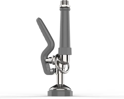 Vista 11 de Pulverizador de fregadero comercial con manguera de acero inoxidable de 45 pulgadas, pulverizador de preenjuague de 1.42 GPM, rociador de platos