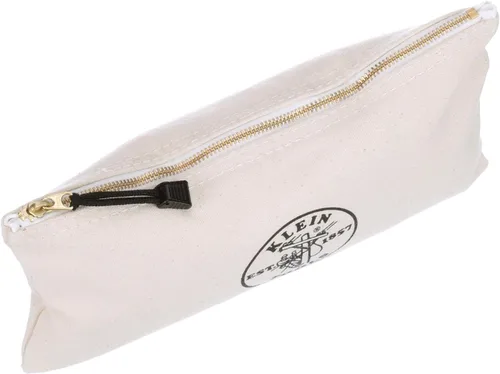 Vista 6 de KLEIN TOOLS Bolsa con cremallera, bolsa de lona para herramientas con cierre de latón resistente
