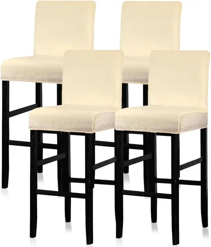 Vista 8 de Lellen - Fundas para taburete de bar de jacquard, fundas para silla de taburete de bar, fundas para silla de bar, fundas para taburete de bar