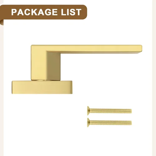 Vista 7 de Probrico - 1 manija inactiva dorada para puerta, moderna, para armario, resistente, para interior, sin giro, reversible para lado derecho e izquierdo