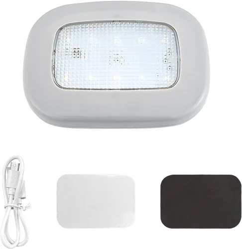 Vista 7 de Luz de techo magnética para coche, luz de techo interior para techo de coche, luz de cúpula interior de coche de 10 LEDs recargable por USB para RV