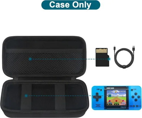 Vista 2 de Canboc Carrying Case for WELLST·G Handheld Game -Preloaded 220 Retro Video Games/ My Arcade Atari Pocket Player Pro Game Console, Mesh Pocket fits