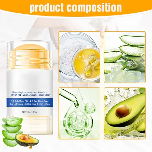 Vista 3 de Crema de urea 60% hidratante en barra para el cuidado de los pies, nueva crema hidratante y antigrietas para pies secos y agrietados, loción
