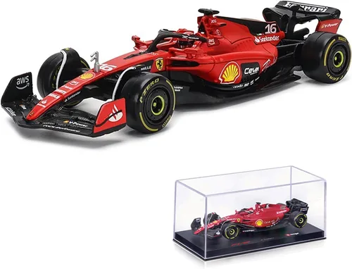 Vista 16 de 1/43 F1 2023 SF23 16# Charles Leclerc Scuderia SF23 55# Carlos Sainz aleación coche fundido a presión modelo modelo regalo (1/43 SF23 Monza #16)