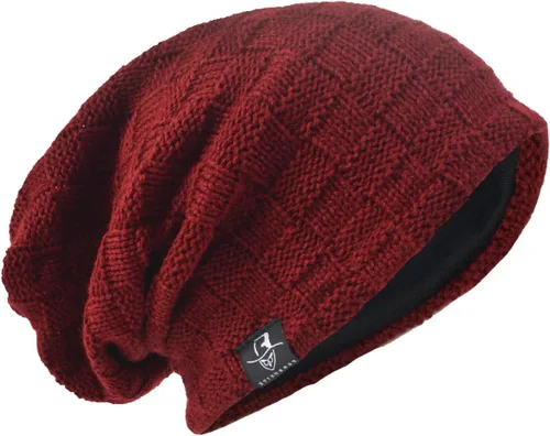 Vista 16 de Gorro de punto holgado con calavera de gran tamaño para hombre tipo skullcap