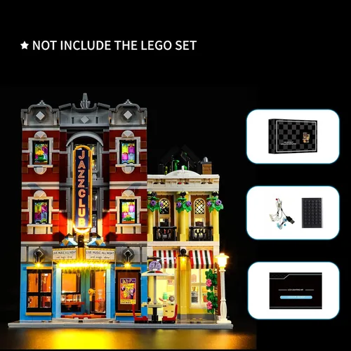 Vista 3 de ManKiaPro Kit de iluminación de luz LED para Lego 10312 Jazz Club Modelo de bloques de construcción (solo luces, sin juego de Lego)