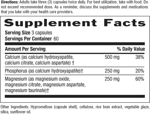 Vista 7 de Country Life Target-Mins Calcio Magnesio, 500 mg/250 mg, 180 Cápsulas