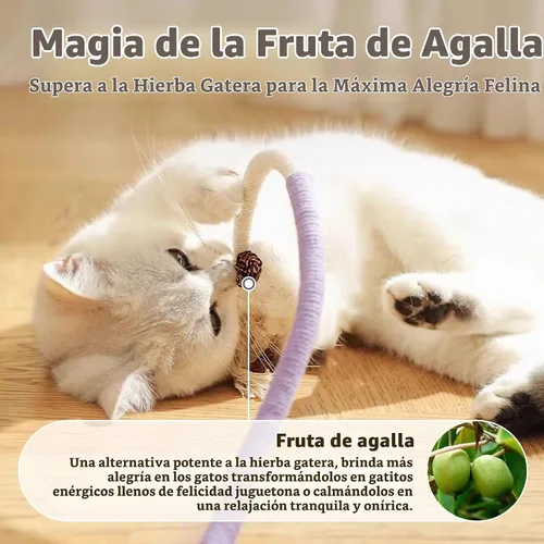 Vista 4 de Juguetes interactivos para gatos de interior, 3 cuerdas para masticar, 1 3 cuerdas para gatos+1 palito de dentición