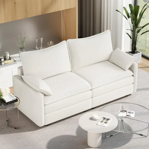 Vista 103 de Vesgantti Sofá modular de 108 pulgadas, cómodo sofá de nube con asiento profundo otomano movible, sofá modular en forma de L, sofás seccionales