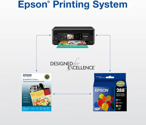 Vista 6 de Epson 288 DURABrite Ultra Tinta de Capacidad Estándar Negro y Cartucho de Color Combo Pack (T288120-BCS) Funciona con Expression