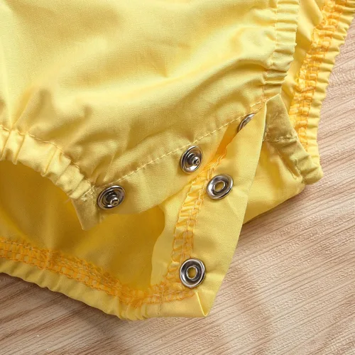 Vista 6 de ODASDO Conjunto de 2 piezas para bebé recién nacida, con estampado de vaca, ciervo y vaca, sin mangas, con volantes y diadema con lazo, conjunto