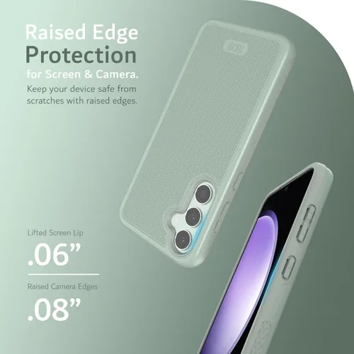 Vista 6 de TUDIA MergeGrip Magsafe - Funda protectora para Samsung Galaxy S23 FE 2023, de doble capa, a prueba de golpes, grado militar, antideslizante Green