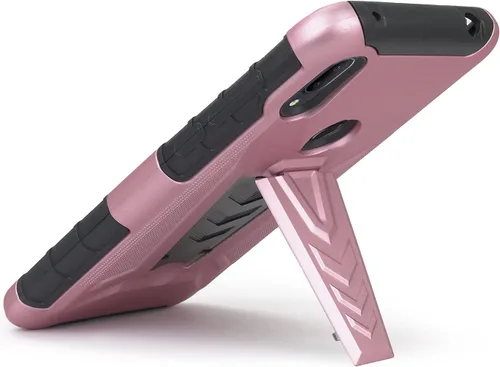 Vista 7 de Funda diseñada para Jitterbug Smart 3 (2021) con vidrio templado, clip giratorio para cinturón, soporte para soporte de armadura resistente a prueba